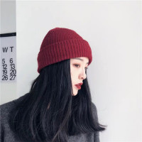 慧君 男女通用 冬季保暖纯色包头 毛线帽 均码（颜色可选 红色/黑色/藏蓝/深灰/浅灰）HJ9（单位：顶）