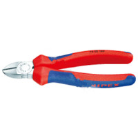 凯尼派克 KNIPEX 70 05 125125mm 斜口钳（镀铬头部 双色双重材料绝缘手柄）