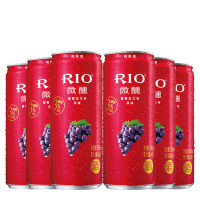 锐澳（RIO）洋酒 鸡尾酒 预调酒 葡萄味330ml*6