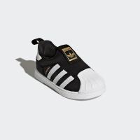 ADIDAS KIDS三叶草儿童运动休闲鞋 男女童 经典贝壳头轻便运动板鞋S82711 一号黑/FTWR白/FTWR白 9.5K