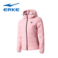 鸿星尔克(ERKE)女士运动外套女常规型棉服夹克女子保暖防风常规款运动棉衣12218411597 藕红 XL