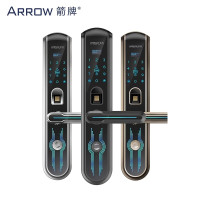 箭牌（ARROW）智能指纹锁家用防盗门指纹密码锁蓝牙远程电子门锁A901W 武士黑 通用型