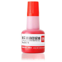 得力(deli) 9874 40ml/瓶 快干清洁印泥油(红色) 单瓶装