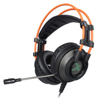 西伯利亚 K9 电竞游戏耳机头戴式usb7.1声道重低音七彩发光电脑耳麦绝地求生吃鸡 黑色