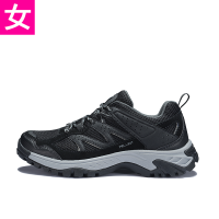 伯希和户外登山鞋 男女2019舒适低帮防滑耐磨徒步鞋运动休闲鞋 【女】曜石黑 38码