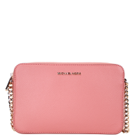 Michael Kors 迈克·科尔斯 软皮质真皮拉链包大号 Jet Set Travel 女士单肩包斜挎包 MK女包 玫瑰色32T8TF5C4L-622