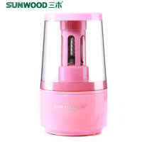 三木(SUNWOOD)5931电动削笔机 绘画美术专用电动卷笔刀电动削铅笔器自动铅笔刀削笔刀电池/USB多功能红色