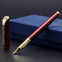 英雄Hero 9662暗尖金属烤漆钢笔 0.38mm 单只装 红色