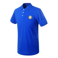 国际米兰俱乐部Inter Milan19年棉质T恤新品夏季男士短袖官方运动休闲潮流翻领经典刺绣POLO衫修身版型 宝蓝色 XXL