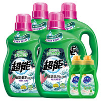 超能时尚炫彩洗衣液3.38kg+1.5kg+750g*2+80g*2天然椰子油生产温和安全低泡易漂家庭大包装轻松机洗助力