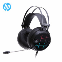 惠普（HP）H160G黑色-USB接口 游戏耳机电竞吃鸡头戴式耳麦手机笔记本PC台式重低音话筒降噪听声辩位带麦发光