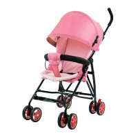 Pouch帛琦 伞车A01婴儿推车轻便全罩式婴儿车轻巧透气儿童推车可折叠童车 粉色