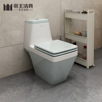 帝王洁具彩色坐便器彩色马桶多达10种颜色可选不锈钢铰链漩涡虹吸式冲水全包设计全国联保质保五年F3023 果绿色 305MM（德邦物流送货入户、苏宁安装、全国联保、质保5年）