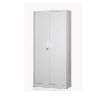 鸿业盛大简约现代通门文件柜850L*390W*1800H环保喷塑储物柜可调节层板大容量办公室铁皮柜 银色