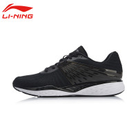 李宁LI-NING2018年双密云男子回弹透气减震跑鞋 标准黑 44码