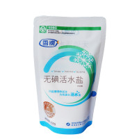 雪天绿色无碘活水盐350g食用家用无典盐食盐不含抗结剂不含碘的盐