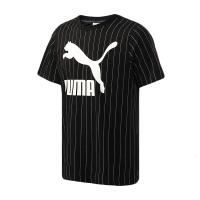 PUMA彪马男装运动服圆领LOGO短袖跑步健身T恤57987001 57987001黑色 S