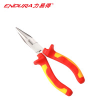 力易得(ENDURA) VDE双色绝缘尖嘴钳 耐压1000V 尖口钳剥线钳 8英寸 货号E5372