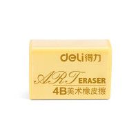 得力(deli) 7534美术橡皮擦 4B美术绘图用 XHJ 牛皮筋 30块装 黄色