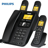 飞利浦（PHILIPS） DCTG182一拖三 中文菜单双免提数字子母机家用办公会议坐固定固话无线无绳电话机