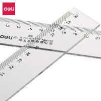 得力(deli)30cm办公通用直尺 测量绘图尺子 6230 5把装 (七包服务）