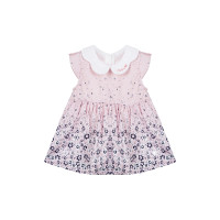 婴姿坊女童夏季可爱印花连衣裙 粉红 80cm