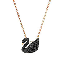 SWAROVSKI 施华洛世奇 SwanSmall黑色人造仿水晶（小）黑天鹅女士吊坠项链首饰5204133 黑色