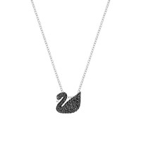 SWAROVSKI 施华洛世奇 小号黑天鹅人造水晶质感女士吊坠项链5347330 黑色