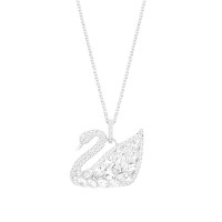 SWAROVSKI 施华洛世奇 SwanLake人造水晶银色天鹅女士项链吊坠5169080 银色