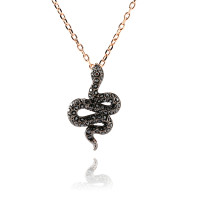 SWAROVSKI 施华洛世奇 LESLIE人造水晶小码黑色镀玫瑰金色女士吊坠项链5384396 黑色