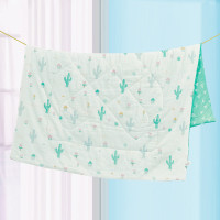水星宝贝Baby森悦春夏凉被婴儿空调被床上用品新品 湖水绿 100cm×130cm