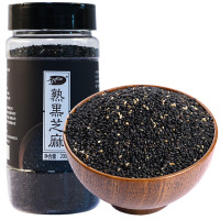 十月稻田 炒熟黑芝麻新货即食免洗干吃罐装五谷杂粮烘焙 200g