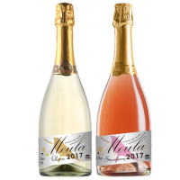 慕拉（MOULA）莫斯卡托甜型草莓起泡酒女士微醺起泡酒 750ml*2瓶组合