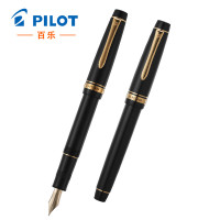 百乐(PILOT)FJ-3MR Justus95钢笔14K金笔礼盒装可调节笔尖软硬商务办公 送笔袋 墨水 黑色条纹F尖