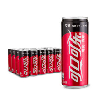 可口可乐 零度 无糖零卡 汽水 碳酸饮料 330mlX24罐 整箱