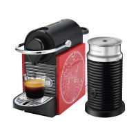 Nespresso/奈斯派索 胶囊咖啡机和奶沫机套装 意式进口全自动家用咖啡机 pixie Cilps C60 红色