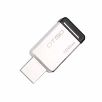 金士顿(KINGSTON) DT50 128GB USB3.1 U盘 黑色 金属外壳 无盖设计 yc