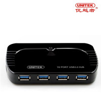 优越者(UNITEK) Y-3112 USB3.0 10口分线器 HUB 10口配5V4A电源 0.8米