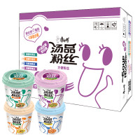 康师傅 方便面 酸辣粉 汤品粉丝香醋酸辣汤6+咖喱牛肉汤2+泡菜海鲜汤2+菌菇炖鸡汤2 12入整箱装