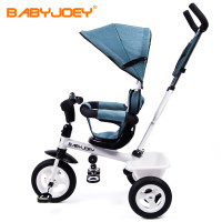 童车英国Babyjoey 儿童三轮车脚踏车手推车1-3-5岁宝宝自行车 小魔仙 蓝色