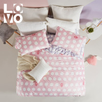 lovo家纺罗莱生活出品暖绒四件套件双层加厚保暖法兰绒被套床单冬季床上用品 暖心绵意 1.5m四件套（适用200*230的被芯）