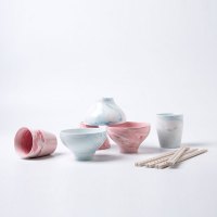 菲米生活 阿尔卑斯彩泥陶瓷餐具 水墨风餐具套装组合