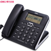 得力(deli)790电话机座机 黑色 固定电话 大屏来电显示30°倾角 办公家用电话机