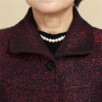 迪鲁奥（DILUAO)中老年人女秋冬款上衣60岁奶奶装秋装外套70妈妈老人衣服太太唐装_972 红色上衣 2XL建议110-120斤