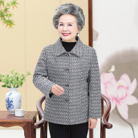 迪鲁奥（DILUAO)2019秋冬新款奶奶春秋外套60-70岁老年人秋装女上衣气质妈妈装秋装小婆婆_285_244 黑色 2XL建议95-110斤