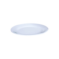 【规格：直径：20cm 高度：1.7cm 套装：10个装】A5加厚盘子日式仿瓷餐具塑料盘子密胺圆碟圆盘自助餐盘平菜盘白色
