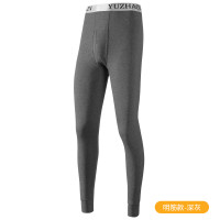 俞兆林秋裤男士纯棉薄款春秋打底棉毛线裤冬季衬裤全棉单件保暖裤 明筋深灰 XXXXL
