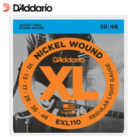 达达里奥(D'Addario)EXL110 电吉他弦 粗款电吉他琴弦 美产套弦 EXL110(010-046) 银色