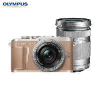 奥林巴斯（OLYMPUS) E-PL10 14-42EZ+40-150 R双镜头微单相机 防抖 4K视频 自拍美颜 棕色