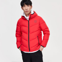 李宁男子短羽绒服90%鹅绒2019新品韦德系列AYMP075 AYMP075-4公牛红 男S(165/84A)